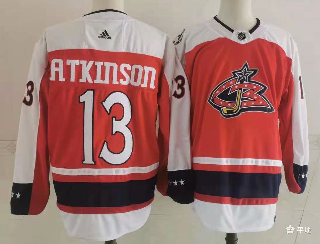 Men Columbus Blue Jackets #13 Atkinson Red Authentic Stitched 2021 Adidias NHL Jersey->toronto maple leafs->NHL Jersey